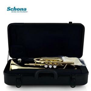 <span class=keywords><strong>Corneta</strong></span> de Latón Metálico Lacado en Oro, <span class=keywords><strong>Corneta</strong></span> Profesional en Sib con Tres Llaves Verticales - Product Image 6