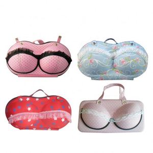 High Quality Mini <b>EVA</b> & Silicone Bra Case Wholesale Travel-friendly Tote Underwear Storage Bag Invisible Storage for Underwear - Product Image 2