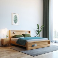 Ensemble de meubles de chambre à coucher modernes et simples, taille Queen/King, avec rangement, construction en mélamine et MDF, pour usage hôtelier