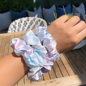 100% di pura seta di gelso scrunchies di nuovo Design con Logo personalizzato di seta per capelli cravatta per donne ragazze - Product Image 5