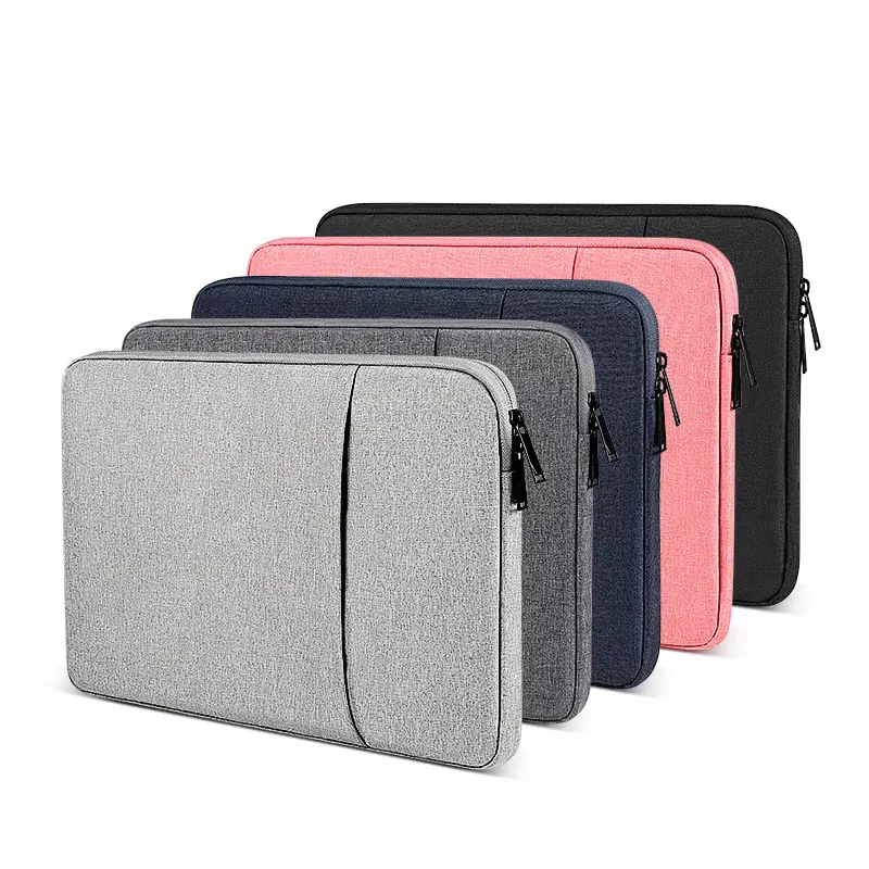 Portable Waterproof Polyester Laptop Sleeve Bag Compatible Laptop Sleeve Case With Front Pocket