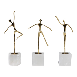 Scultura Astratta in Metallo e Marmo, Decorazione Moderna per Casa, Bagno, Ufficio, Soggiorno, Esposizione su Mensola - Product Image 4