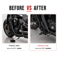 Repose-pieds larges antidérapants CNC pour moto XUAN LIN pour BENDA Dark Flag 500