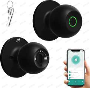 Sferisch Slim Vingerafdrukslot Zonder Gaten Te Openen Slaapkamer Huisdeur Digitale Balknop Sleutelloze Slotenmaker-Benodigdheden - Product Image 3