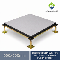 Suelo Técnico Antiestático de Sulfato de Calcio para Centro de Datos, Panel de PVC ESD de 600x600 mm, 4450N, ISO9001, 14001, 45001, SENMAI