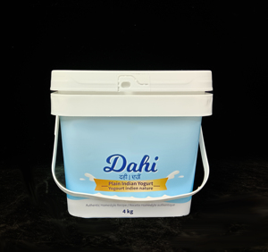 Seau carré en plastique blanc transparent avec couvercle, fourni par l'usine, pour l'emballage alimentaire, biodégradable - Product Image 2