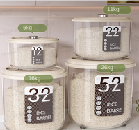 Xing You – Conteneur de stockage rectangulaire brillant en PP de qualité alimentaire pour riz, farine et céréales, anti-insectes et anti-humidité