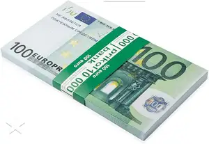 La pila personalizada parece real 100 libras británicas EE. UU. 100 dólares billetes de alta calidad papel euro prop dinero