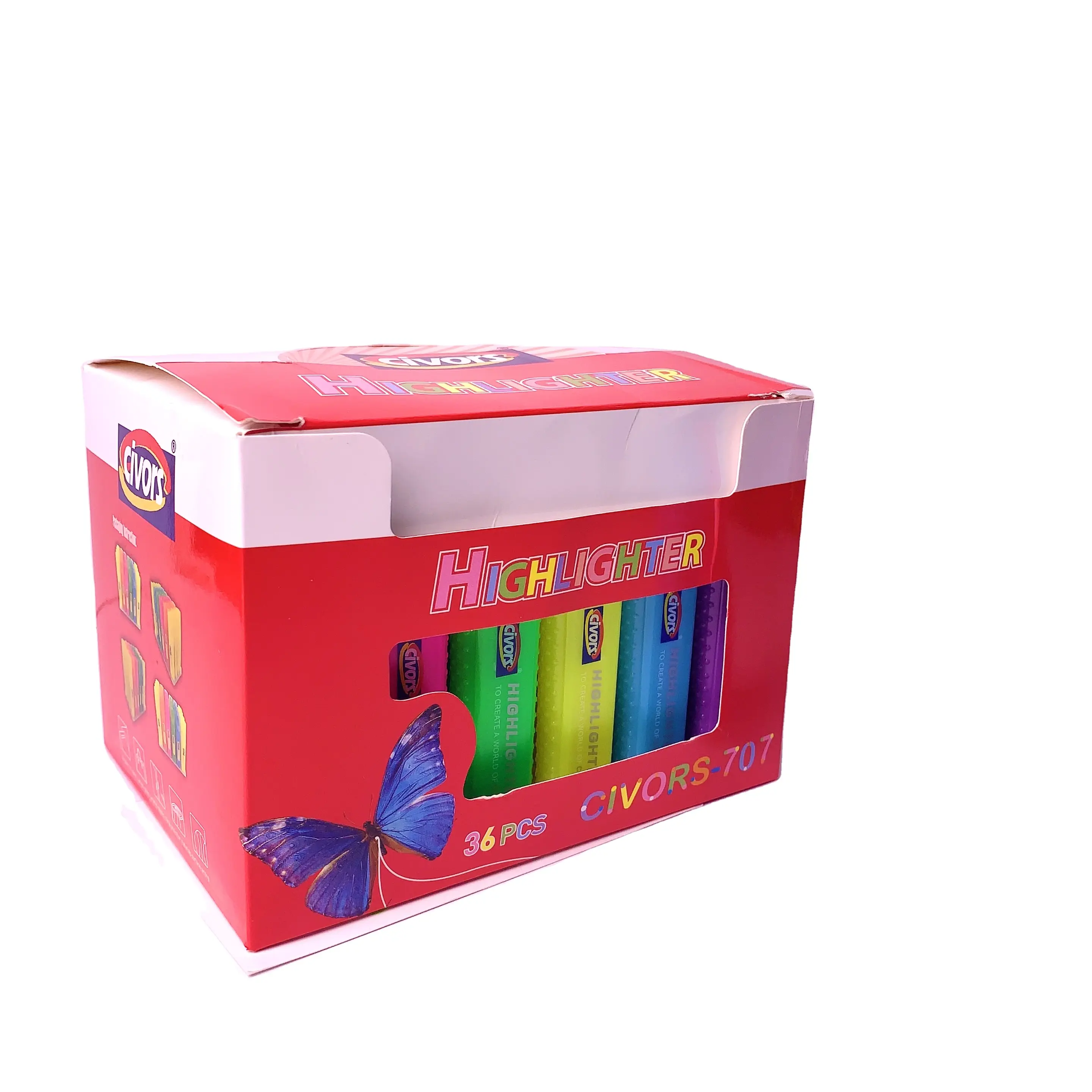 Красочный Маркер Набор маркер ручка 6 видов цветов включает оранжевый, желтый, розовый, зеленый, синий, фиолетовый