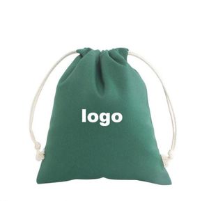 Sacs à cordon en coton personnalisés avec logo imprimé pour salons professionnels, écoles, bijouteries – Cadeaux promotionnels - Product Image 1