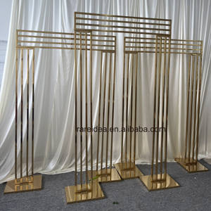 Nuevo Gazebo <span class=keywords><strong>de</strong></span> Acero Inoxidable Dorado para Bodas, Decoración <span class=keywords><strong>de</strong></span> Fondo, Soporte Metálico para Chuppah - Product Image 4