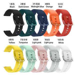 Correa Para De Goma 20mm 22mm Bracelet en silicone pour <span class=keywords><strong>Samsung</strong></span> Galaxy Watch 3 Active2 Active <span class=keywords><strong>2</strong></span> <span class=keywords><strong>Gear</strong></span> S2 <span class=keywords><strong>Classic</strong></span> - Product Image 5