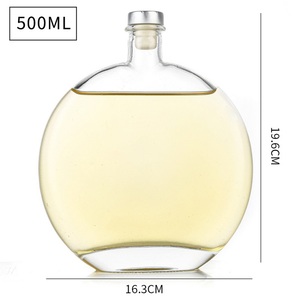 Bouteille de vin, vodka, vin de fruits, bouteille plate pour spiritueux, 250 ml, 500 ml, bouteille de vin pour <span class=keywords><strong>whisky</strong></span> - Product Image 3