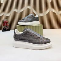 Chaussures de skate plates en cuir d'alligator avec semelle extérieure en caoutchouc faites à la main, vente en gros, chaussures décontractées de luxe élégantes pour hommes