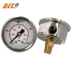 เครื่องวัดความดันแบบเติมของเหลวในน้ำมันกลีเซอรีนสแตนเลสวายเอฟ40มม. 400bar มาโนมิเตอร์ - Product Image 3