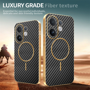 เคสโทรศัพท์แบบแม่เหล็ก รุ่นบางเฉียบ หรูหรา ลายเส้นใยโครเมียม สำหรับ Vivo V60 Lite/V60/V50Lite/V50/V40Lite/X200 FE - Product Image 4