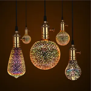 3D الألعاب النارية لمبة E27 led الزخرفية الفن الإبداعية أضواء واسعة الجهد عطلة حزب ثريا داخلية