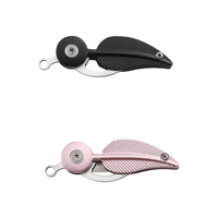 Couteau pliant multifonctionnel à plumes, couteau de poche créatif et portable pour le camping en plein air, porte-clés tendance