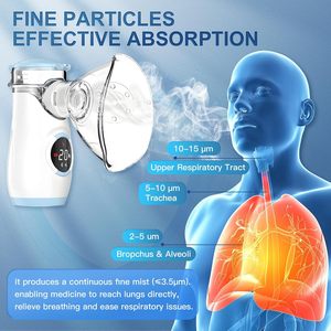 <span class=keywords><strong>Nebulizer</strong></span> Portabel Terbaru, Genggam, Kabut Dapat Diatur, Isi Ulang, Elektrik, Digital, Medis, dengan Antarmuka LED - Product Image 5
