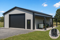 Bâtiment d'atelier agricole préfabriqué en acier prêt pour l'installation solaire, avec structure boulonnée, résistant au vent, petit entrepôt pour le stockage d'équipements
