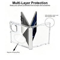 Coque de téléphone pliable transparente de qualité supérieure pour Galaxy Z Fold 8, pare-chocs antichoc, protection multicouche, charge magnétique