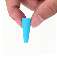 Bouchons en caoutchouc silicone bleu d'excellente isolation électrique / Bouchons en caoutchouc