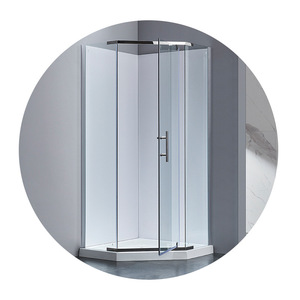 Modern Simple Shower Room Diamond-shaped Integrated Bathroom Dry Wet Separation Bath <strong>Screen</strong> Acrylic Sliding <strong>Door</strong> Partition <strong>Frame</strong> - Product Image 5