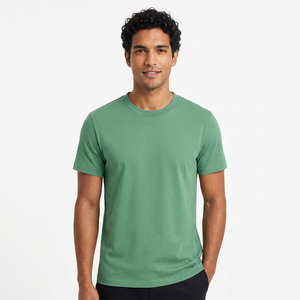 250 GSM Heavyweight Men's Oversized T Shirt Quick Dry Custom DTG <b>Puff</b> Print Plain Cotton Blend Wholesale OEM - Product Image 1