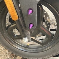 Vis de fixation colorées en aluminium pour plaques d'immatriculation de voitures, vélos et motos, vis M6 pour plaques d'immatriculation, ensemble de vis pour plaques de voiture