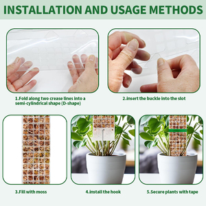 Support de plante Piquets de croissance Nid d'abeille en plastique Coir Eau Mousse Pôles Bâton Plante Stands Colonne Escalade Plantes d'intérieur Pôles de mousse - Product Image 4