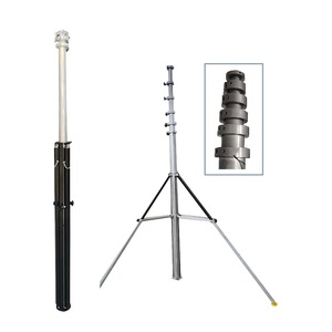 Ánh Sáng Và Di Động Nhanh Chóng Mở Rộng Yagi Anten 5M 7M 10M 33ft Có Thể Gập Lại Kính Thiên Văn <span class=keywords><strong>Tripod</strong></span> Nhôm Đẩy lên Telescoping Mast - Product Image 1
