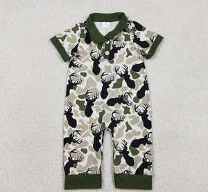 Combinaison d'été pour bébés garçons à imprimé camouflage 5 couleurs, combinaisons de chasse pour frères et sœurs - Product Image 6