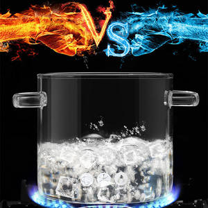 Ustensiles de cuisine en verre transparent de haute qualité pour soupe et marmites avec poignée Casserole de bonne qualité - Product Image 5