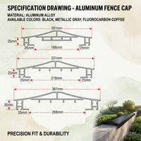 Utilisable comme couvercle étanche pour mur de garde-corps en briques et mortier sur le périmètre de la terrasse, éclairage LED en bande peut être installé