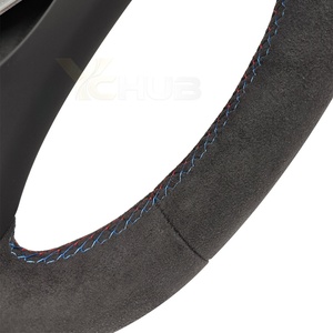 <span class=keywords><strong>Volant</strong></span> en cuir pleine fleur à rayures rouges et bleues, fond plat, pour <span class=keywords><strong>BMW</strong></span> Série <span class=keywords><strong>1</strong></span> et 3 E90 E91 E92 E93 M3 E82 E81 E87 E88 - Product Image 6