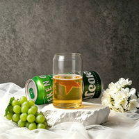 Verre à bière en plastique PET incassable en forme de canette, gobelet transparent incassable pour bar, fête, extérieur, logo personnalisé