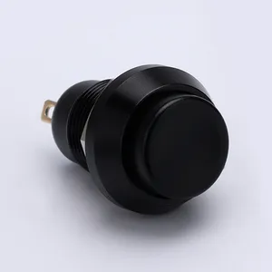 Waterproof Latching Push Button Switch 12V 12mm ON Off Metal Pre-Wired 12 Volt Blue Led Light Illuminated for Marine