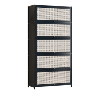 Modern Minimalist Shoe Rack With Dustproof Design Multi Layer Storage Entryway Cabinet For Adults - Product Image 5