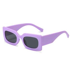 Lunettes de soleil rectangulaires colorées rétro pour femme, logo personnalisé, mode, grandes lunettes carrées punk pour femmes - Product Image 6