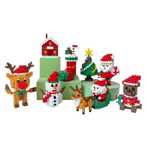 Juguete Educativo de Ensamblaje DIY, Tren de Papá Noel, Muñeco de Nieve, Bloques de Construcción de Micropartículas ABS 1:8, Regalo Perfecto - Product Image 2