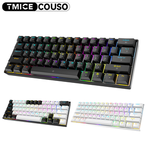 AMZ, gran oferta, 60%, Teclado mecánico portátil Bluetooth inalámbrico RGB, 61 teclas, teclado compacto para juegos con interruptor marrón táctil - Product Image 1