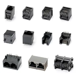 1X1 1X2 1X3 connecteur Ethernet rj45 6P6C 6P4C 8P8C connecteur réseau rj11 rj12 rj45 connecteur femelle jack rj45 prise modulaire