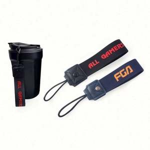 Factory Wholesale Short Lanyard Custom Item Logo Fabric Strap Wrist Keychain - Product Image 2