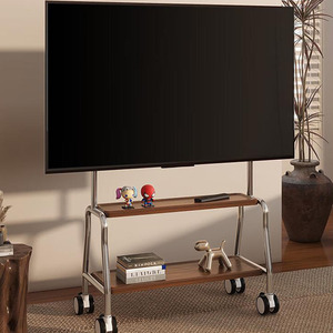 Supporto <span class=keywords><strong>TV</strong></span> Mobile su Ruote in Acciaio Inox per Schermi LCD LED da 32-75 Pollici, Carrello Porta <span class=keywords><strong>TV</strong></span> - Product Image 2