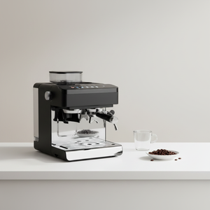 Machine à café électrique pour chambres d'hôtel et bureaux d'entreprise, écran tactile, moulin à café 10 étapes, déverrouillage, pour préparations à faire couler, saveurs variées, latte art, UE - Product Image 2