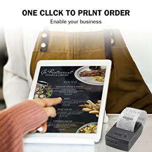 Impresora inalámbrica de recibos, dispositivo de impresión ligero con Bluetooth, gran capacidad <span class=keywords><strong>media</strong></span> - Product Image 6
