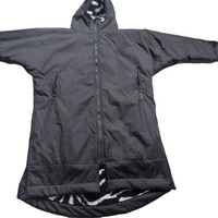Poncho de surf personnalisé brodé, chaud, à séchage rapide, imperméable, coupe-vent, pour la natation et le sport, avec doublure polaire