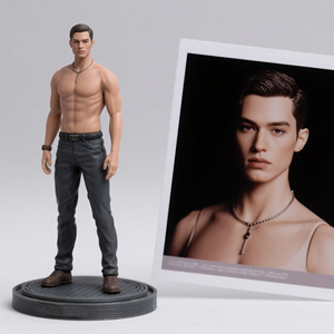Sculpture Personnalisée en Résine de Qualité Supérieure Imprimée en 3D Figurine Réaliste Personnalisée Socle aux Tons Profonds d'Après Votre <span class=keywords><strong>Photo</strong></span> Souvenir Services d'Usinage - Product Image 4