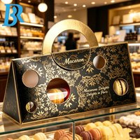 Boîte cadeau de luxe personnalisée pour macarons, boîte à pâtisserie, boîte à mini macarons en papier, boîtes d'emballage pour macarons, boîtes cadeau pour chocolats, boîte à dessert avec fenêtre, boîte à gâteaux