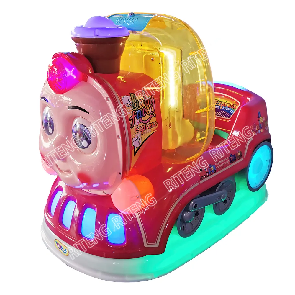 Children swing car toy with music rocking amusement Kids Ride Video Game Machine